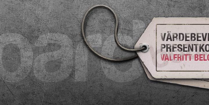 Ge bort en värdecheck