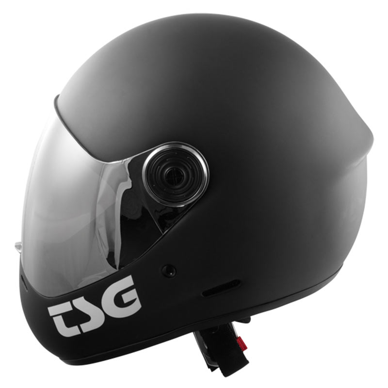 Pass Full-face Helmet with Two Visors Included E-Skating E-Onewheeling TSG for Downhill Skateboarding Longboarding Matt Black 