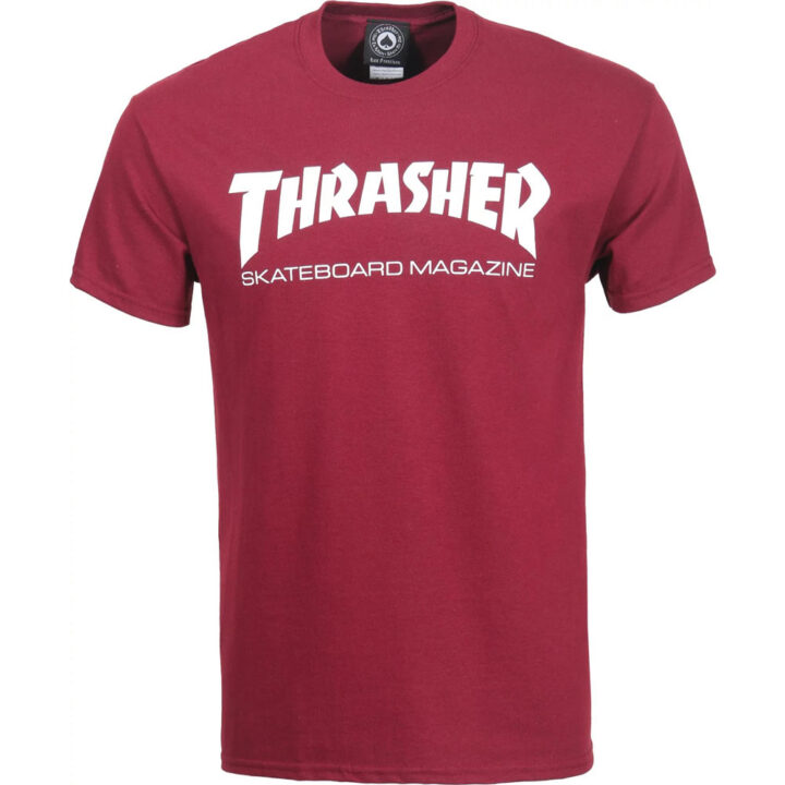 Thrasher skate mag camiseta burdeos