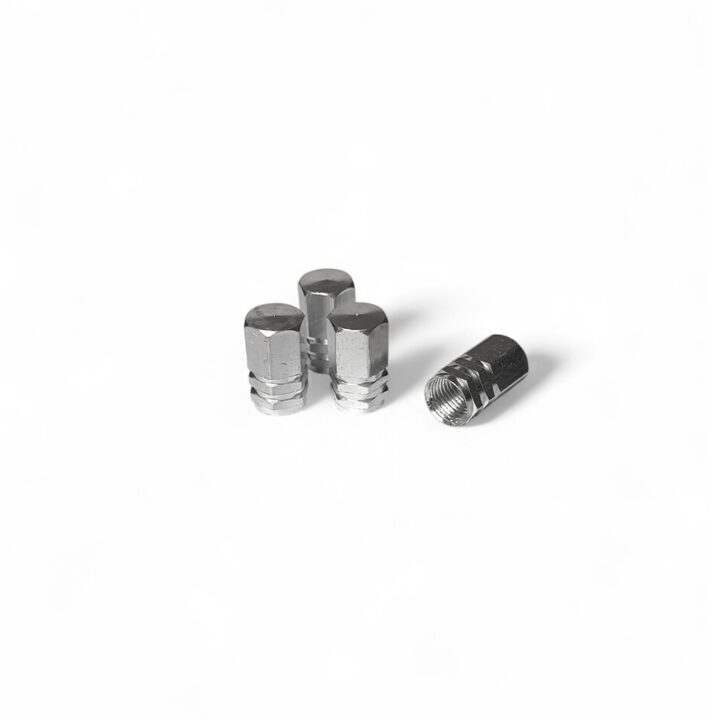 Valve Caps Aluminium - Silver/Raw
